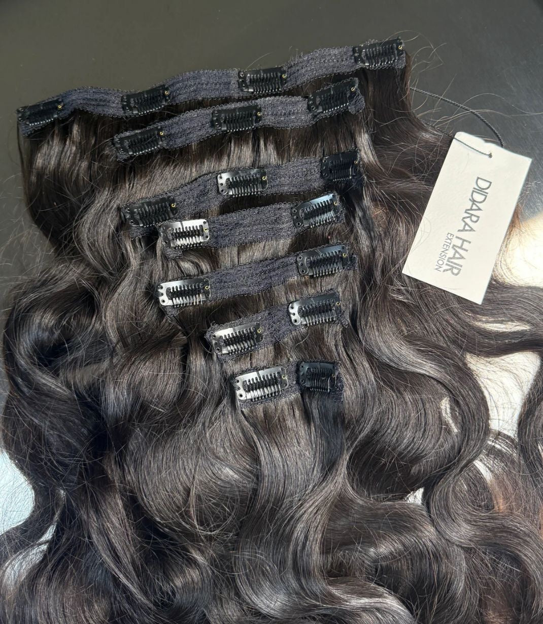 La fabuleuse - clips de textures ondulées - Cheveux  100% humains